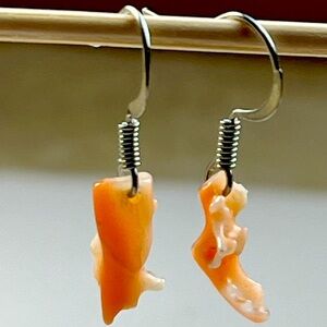 Ocean’s Essence: Natural Coral Reef Earrings